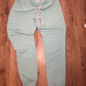 Figs Blue Jogger Sweatpants with Elastic Waistband size Large Tall